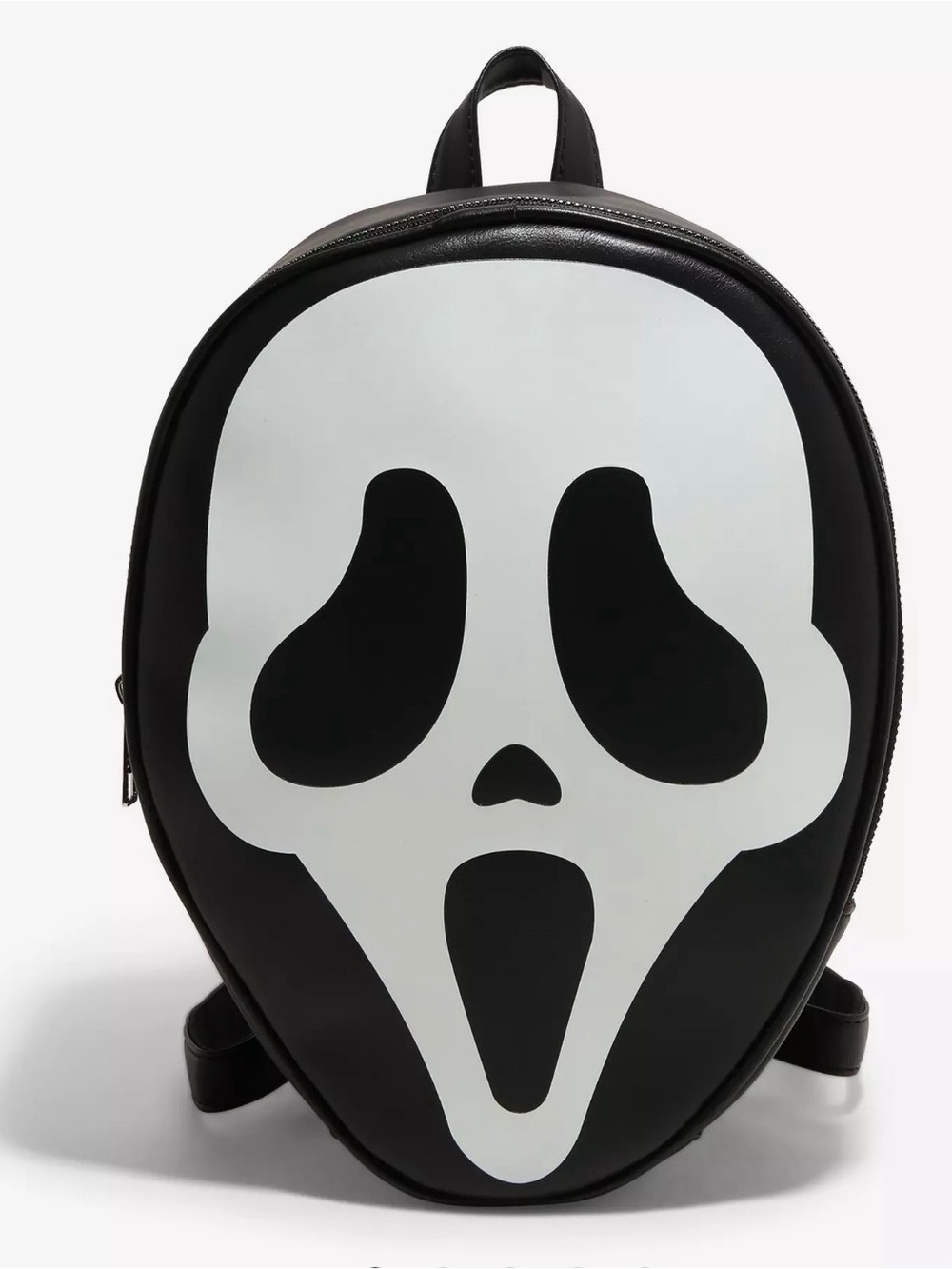 Black Graphic Skull Backpack for Women